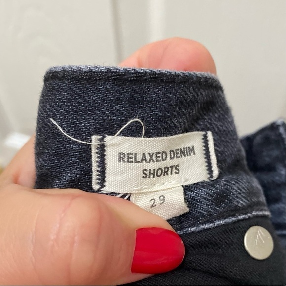 Madewell Relaxed Denim Shorts black gray jean shorts 29 - Picture 7 of 9